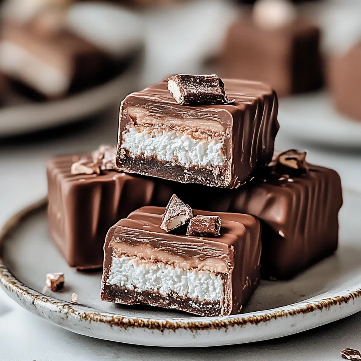 2 Ingredient Healthier Cottage Cheese Candy Bars