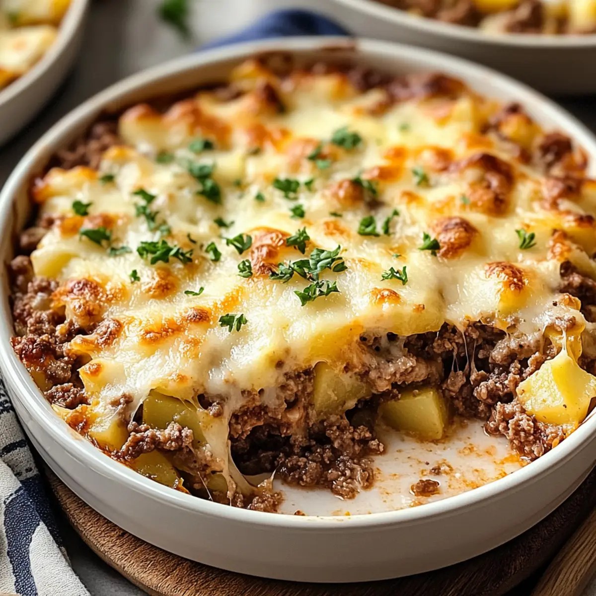 Cheesy Ground Beef and Potato Casserole