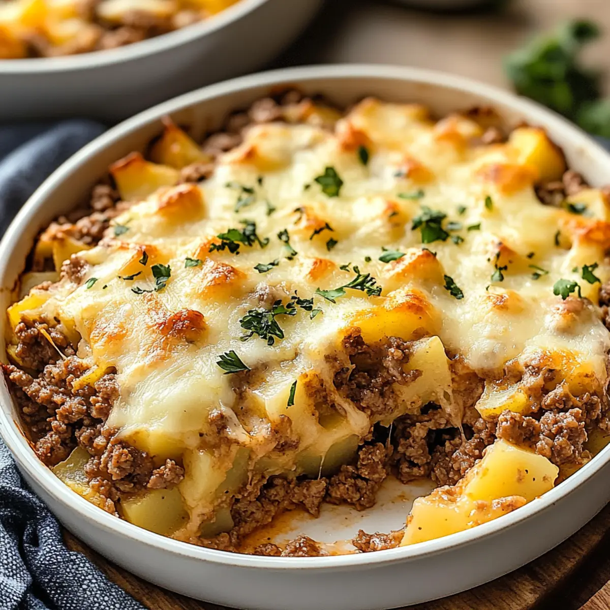 Cheesy Ground Beef and Potato Casserole