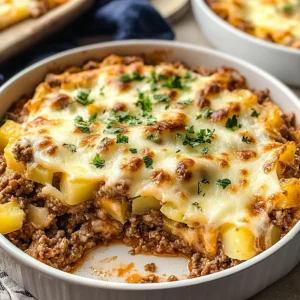 Cheesy Ground Beef and Potato Casserole