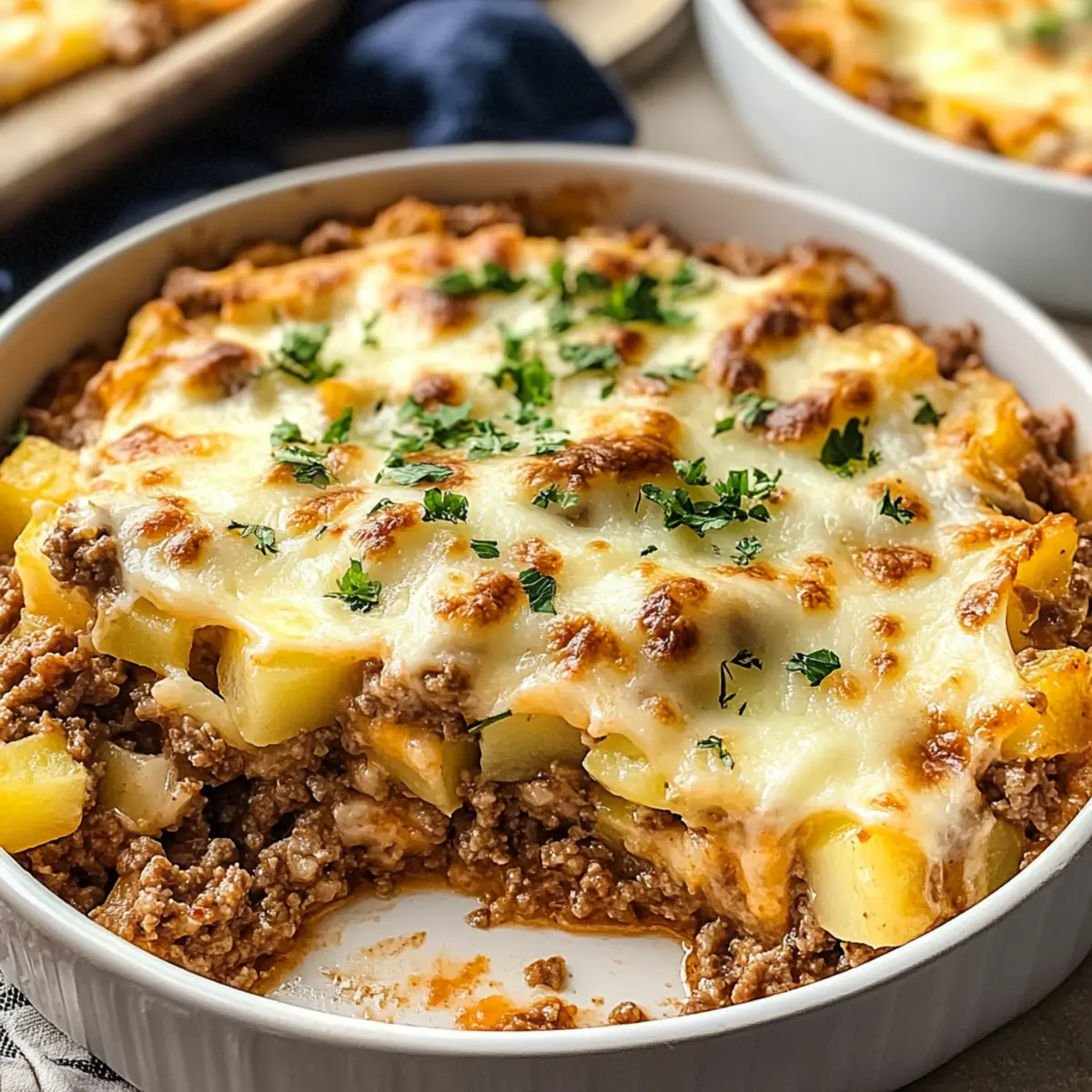Cheesy Ground Beef and Potato Casserole