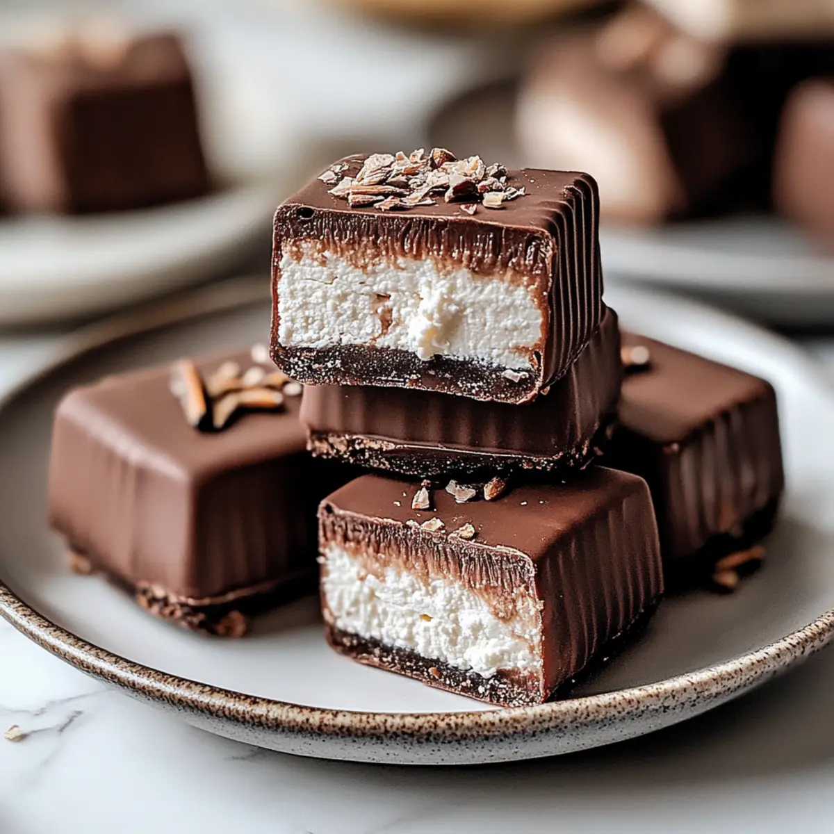 2 Ingredient Healthier Cottage Cheese Candy Bars