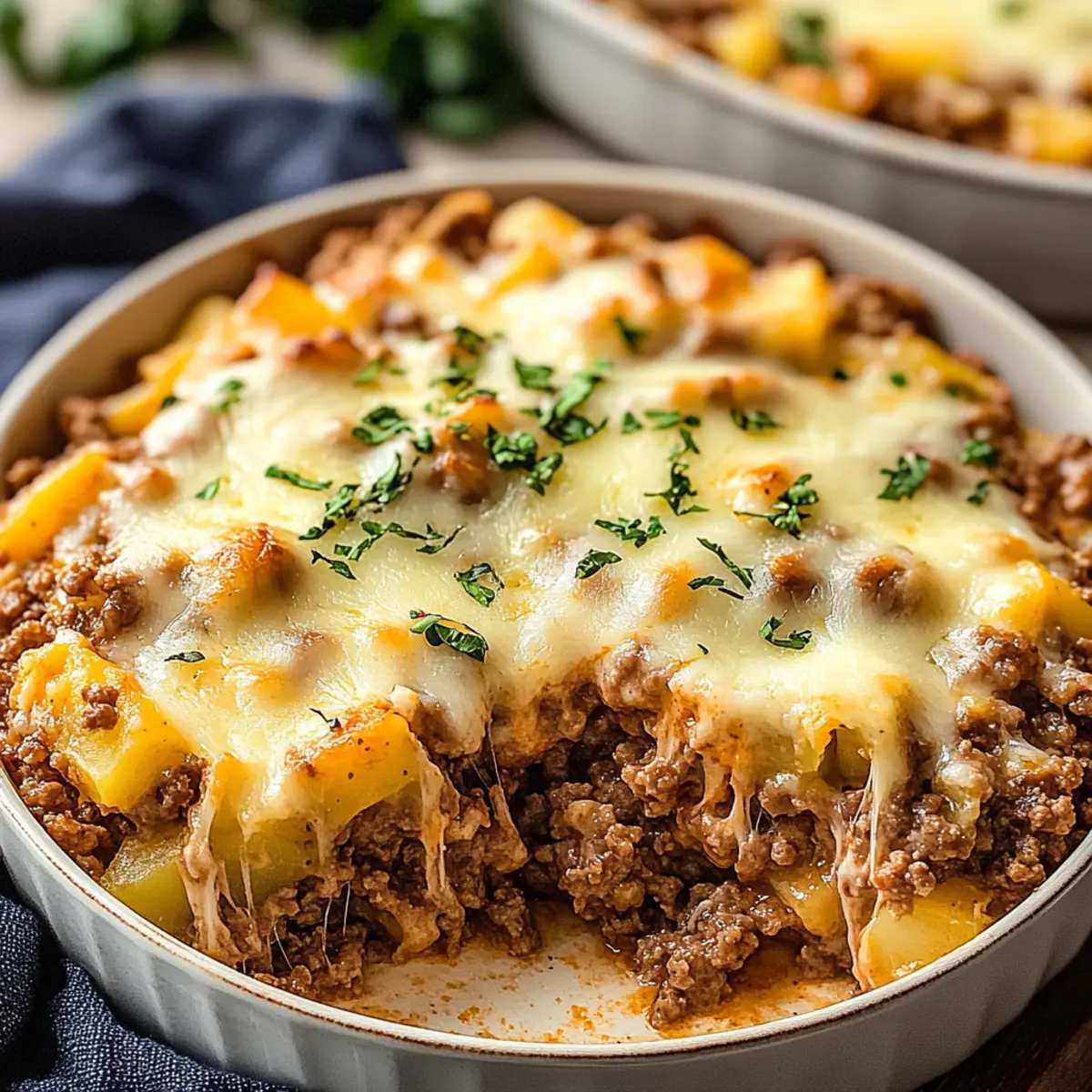 Cheesy Ground Beef and Potato Casserole