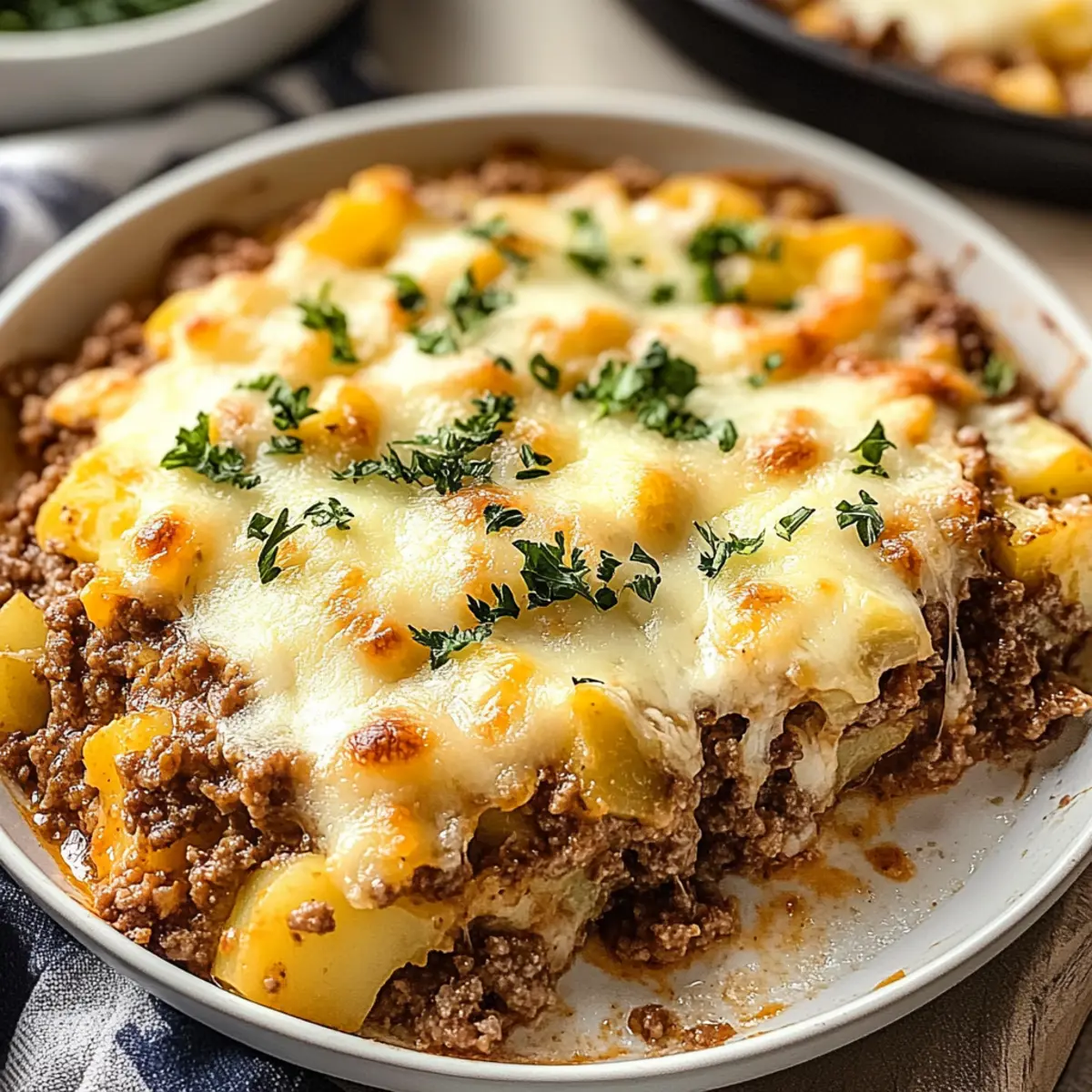 Cheesy Ground Beef and Potato Casserole