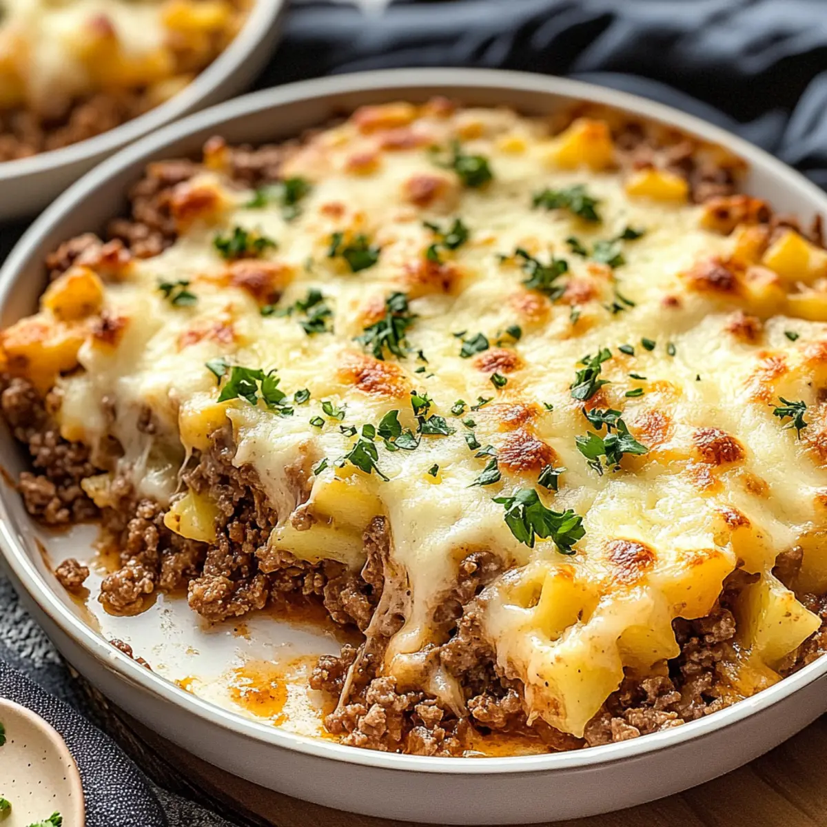 Cheesy Ground Beef and Potato Casserole