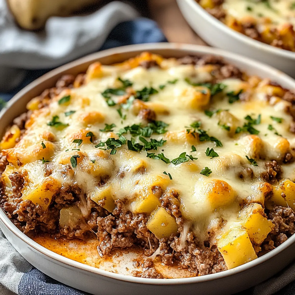Cheesy Ground Beef and Potato Casserole