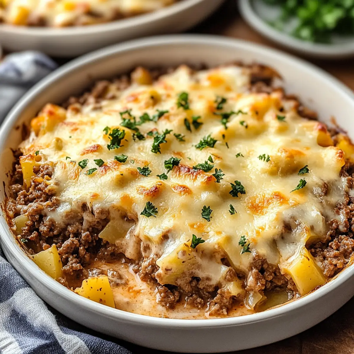 Cheesy Ground Beef and Potato Casserole