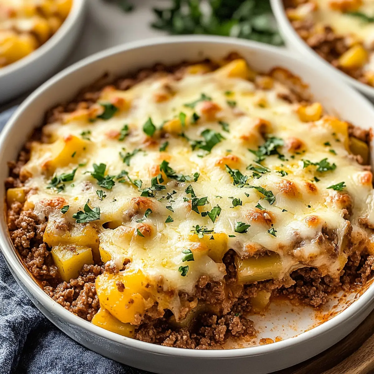 Cheesy Ground Beef and Potato Casserole