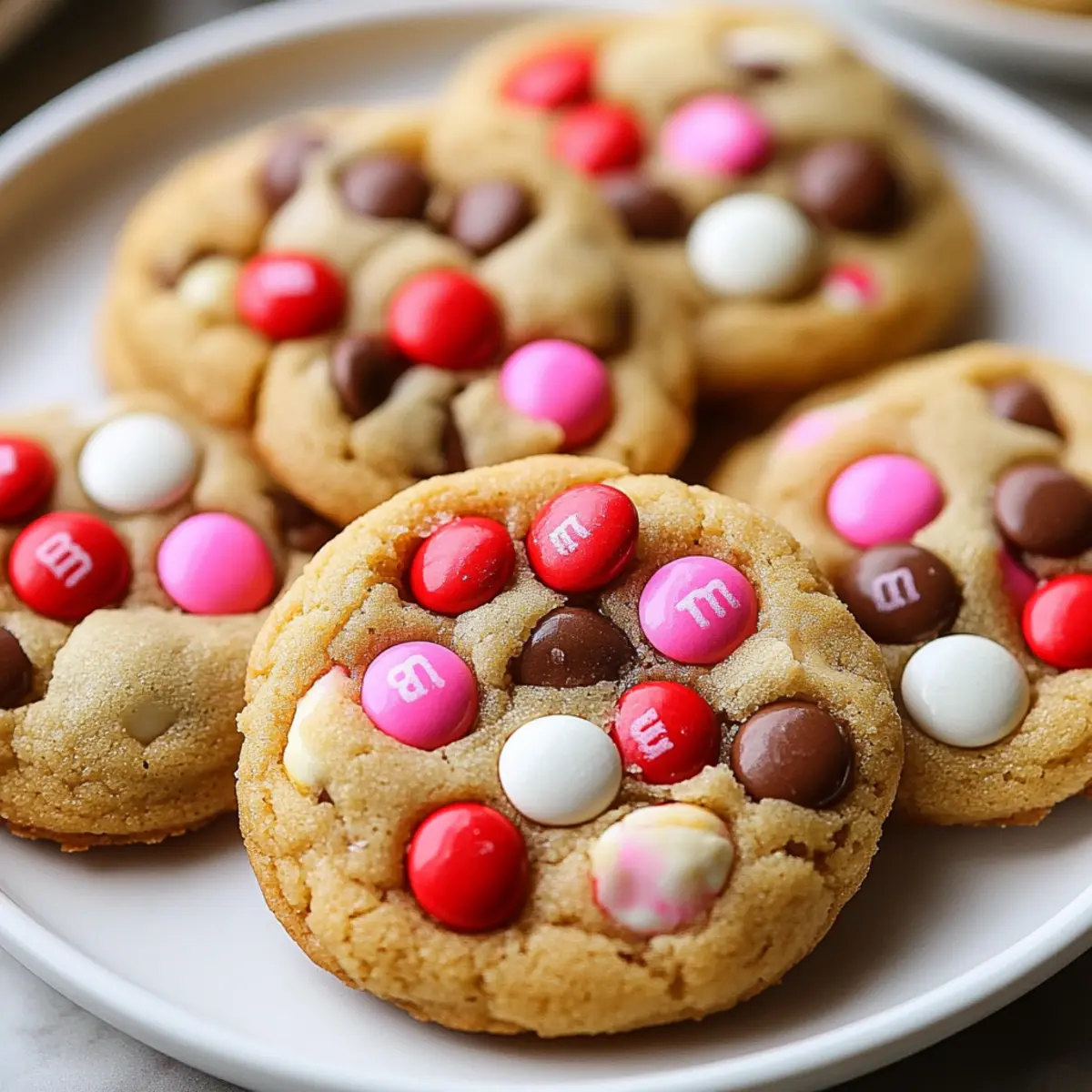Valentine’s Day M&M Cookies