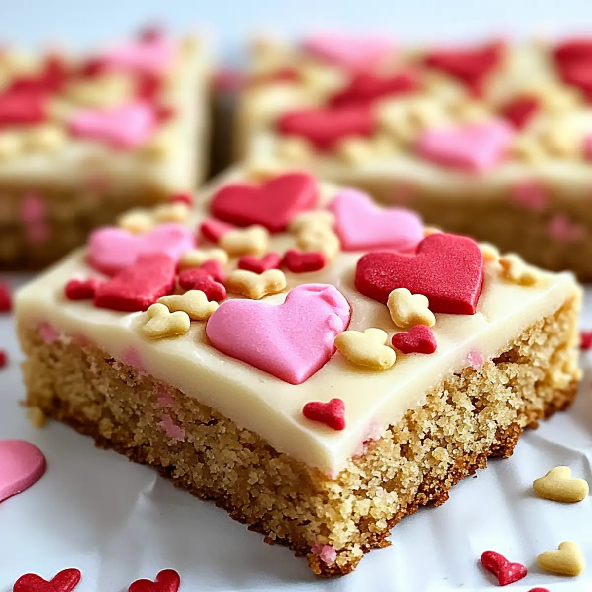 Chewy Valentine Sugar Cookie Bars