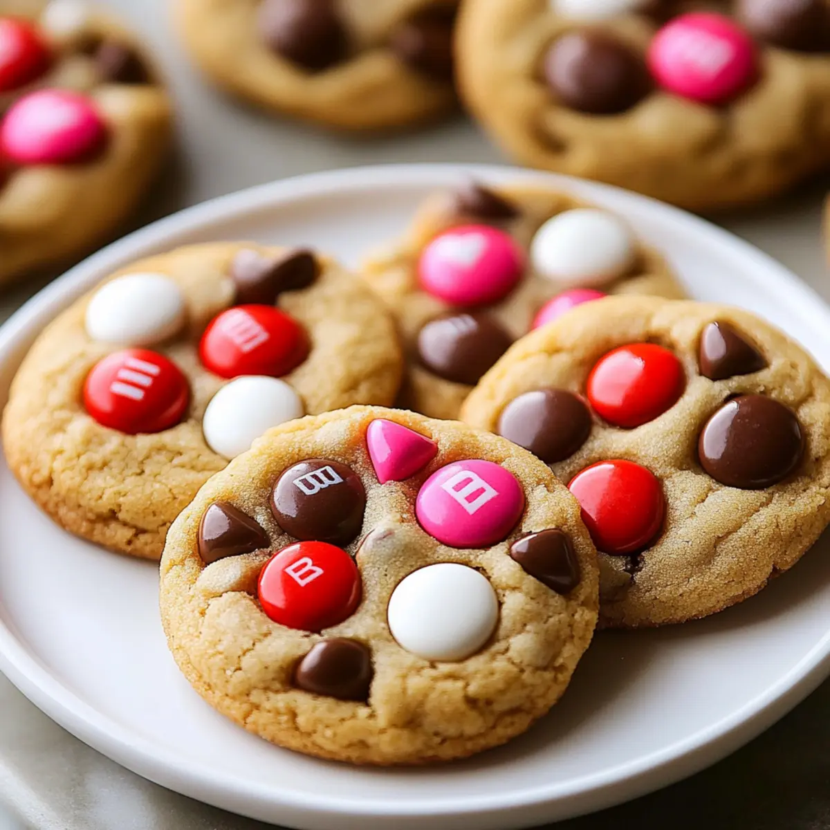 Valentine’s Day M&M Cookies