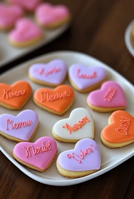 Mini Valentine’s Day Message Heart Sugar Cookies