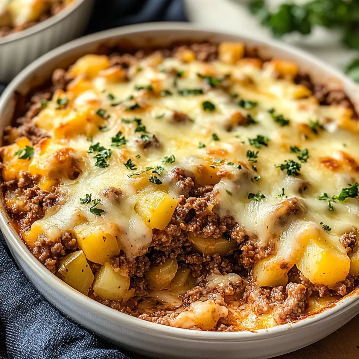 Cheesy Ground Beef and Potato Casserole