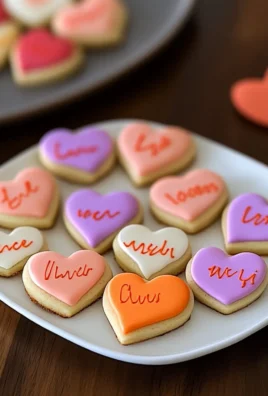 Mini Valentine’s Day Message Heart Sugar Cookies