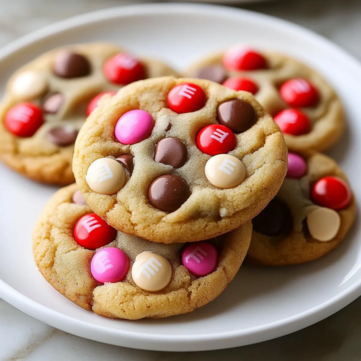 Valentine’s Day M&M Cookies