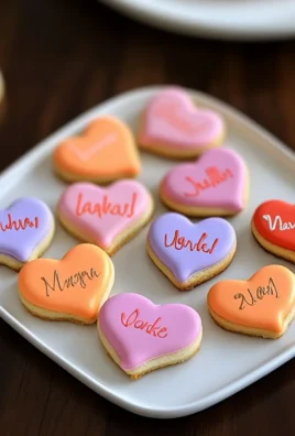 Mini Valentine’s Day Message Heart Sugar Cookies