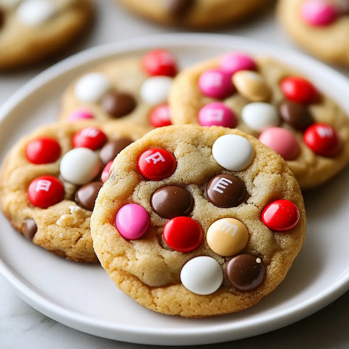 Valentine’s Day M&M Cookies