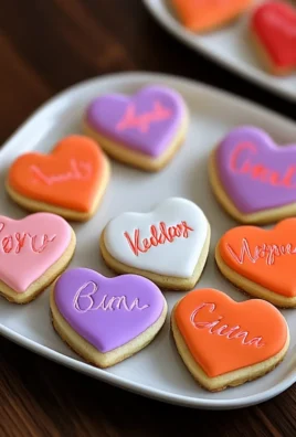 Mini Valentine’s Day Message Heart Sugar Cookies