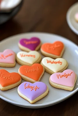 Mini Valentine’s Day Message Heart Sugar Cookies