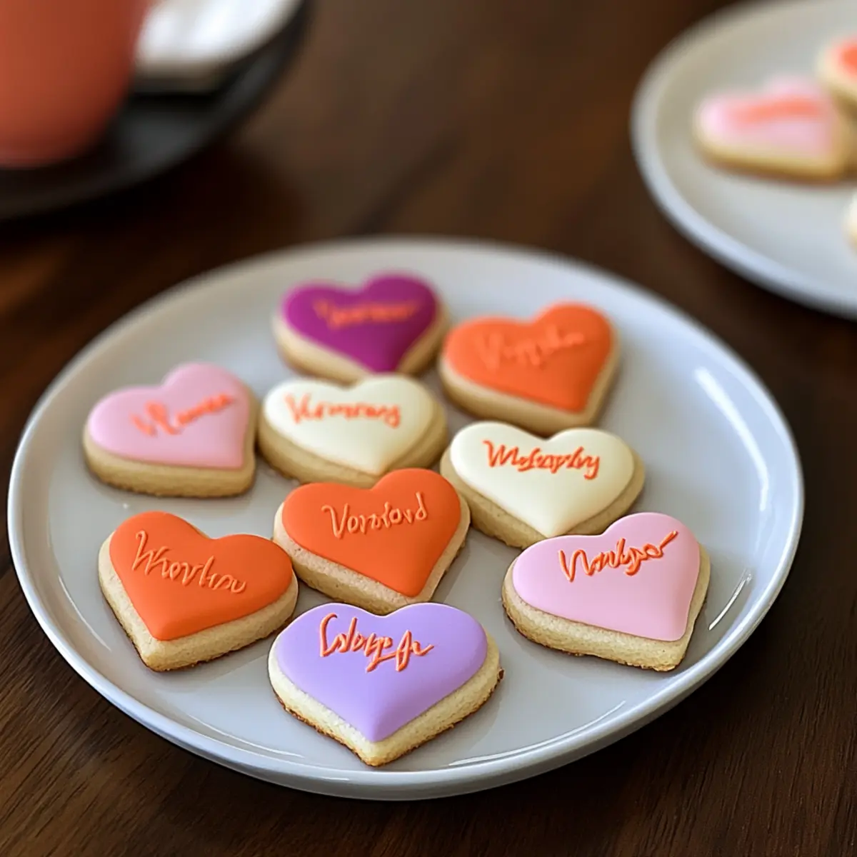 Mini Valentine’s Day Message Heart Sugar Cookies