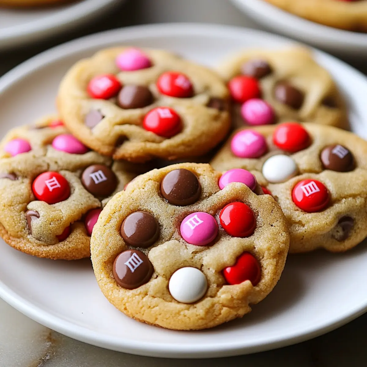 Valentine’s Day M&M Cookies