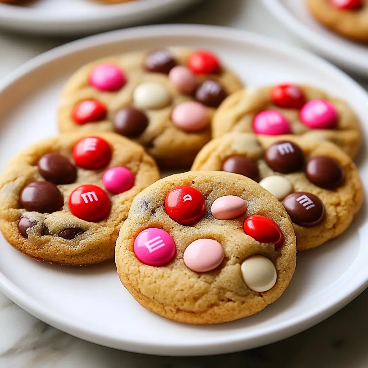 Valentine’s Day M&M Cookies