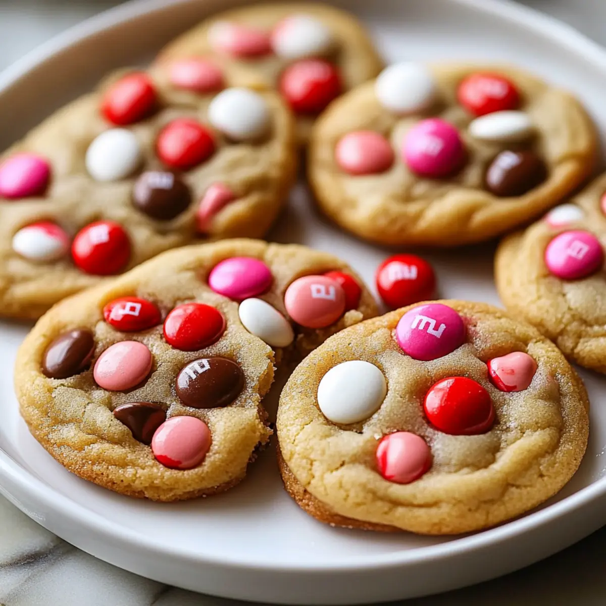 Valentine’s Day M&M Cookies