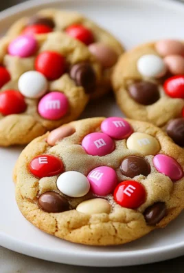 Valentine’s Day M&M Cookies