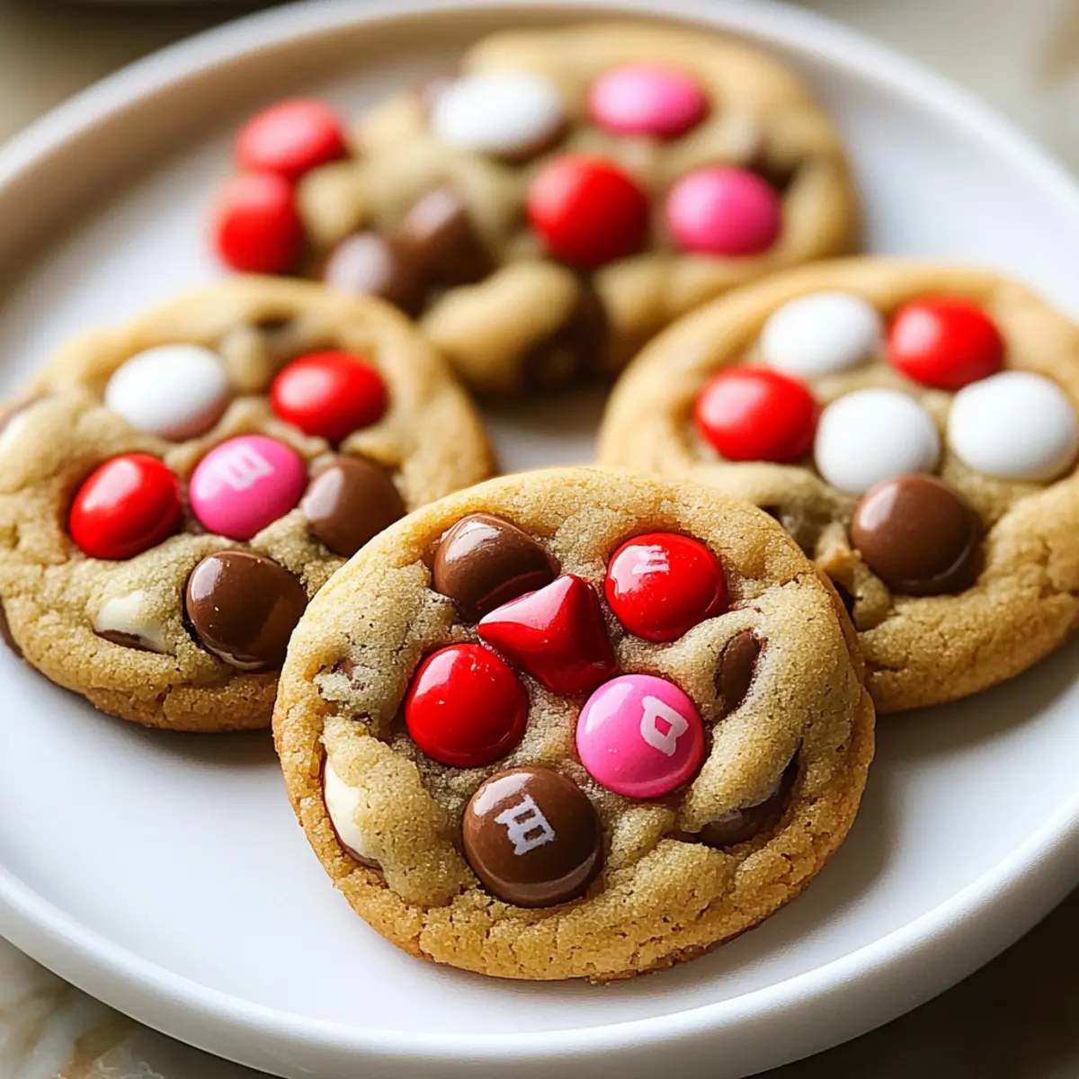 Valentine’s Day M&M Cookies