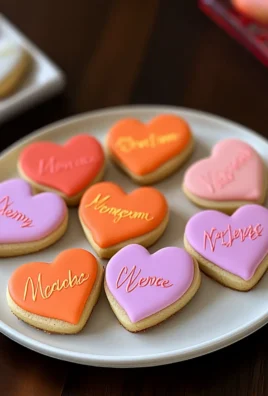 Mini Valentine’s Day Message Heart Sugar Cookies