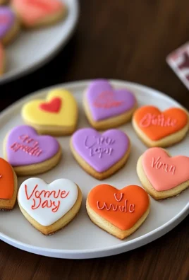 Mini Valentine’s Day Message Heart Sugar Cookies