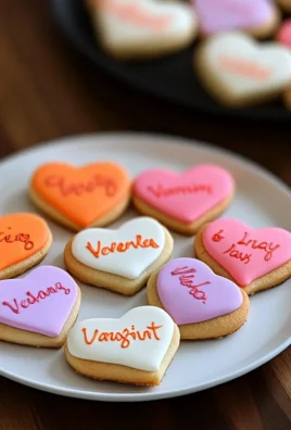 Mini Valentine’s Day Message Heart Sugar Cookies